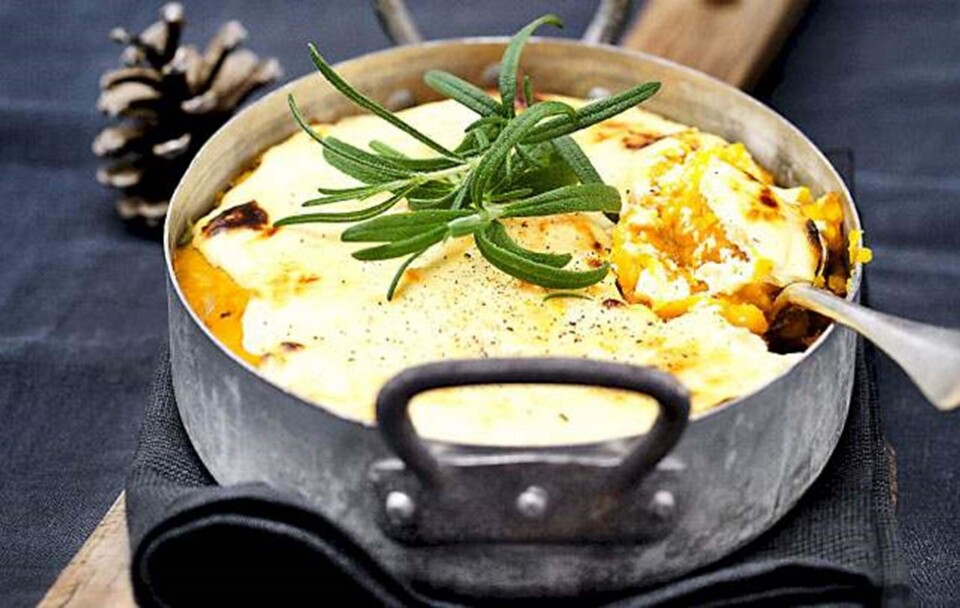 Gratineret græskarmos