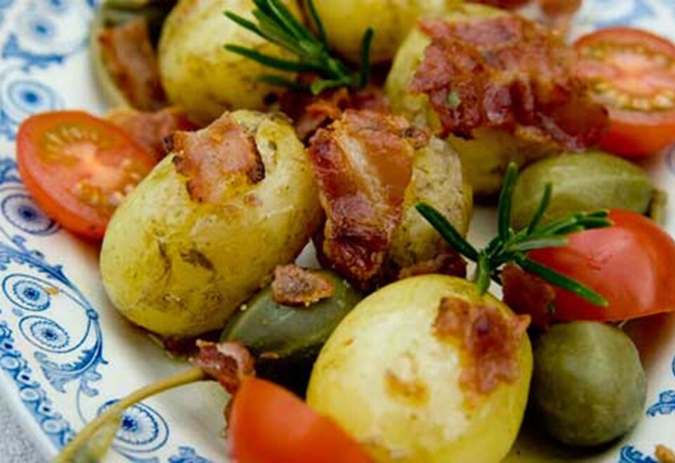 Kartofler med bærkapers og bacon