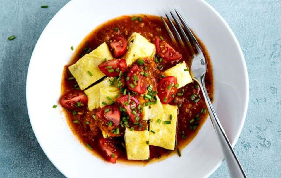 Omelet med masala sauce
