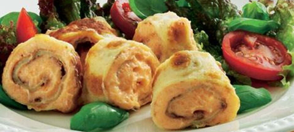 Madpandekager med laksemousse og basilikum