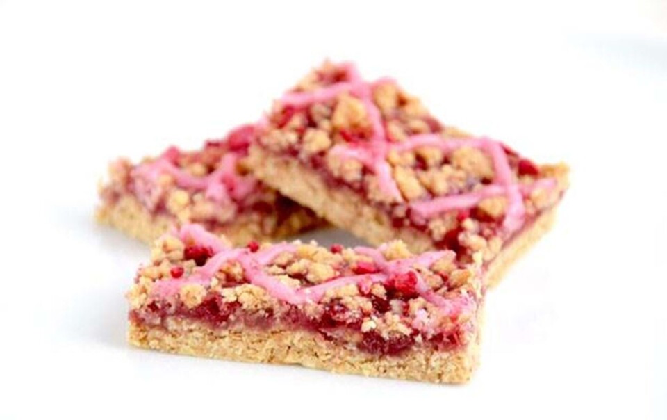 Hindbærsnitter fra Hjemmet