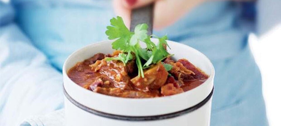 Bøf stroganoff med luftig kartoffelmos