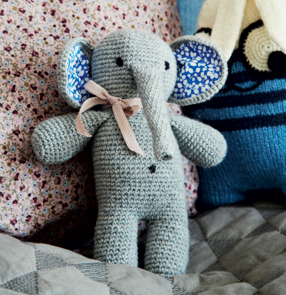 Hæklet elefant