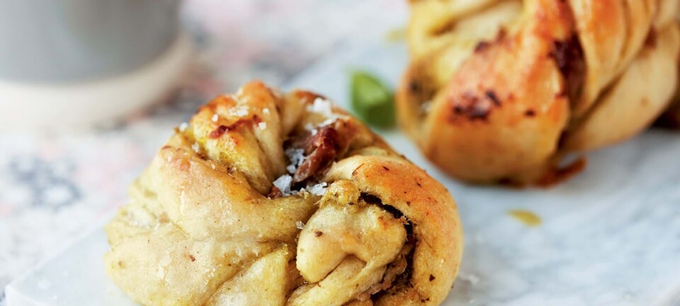 Snurrer med pesto og parma