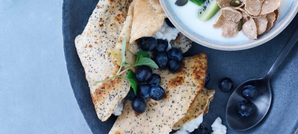 Havrepandekager med blå birkes