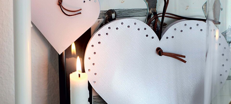 Klip selv: Smukke hvide hjerter