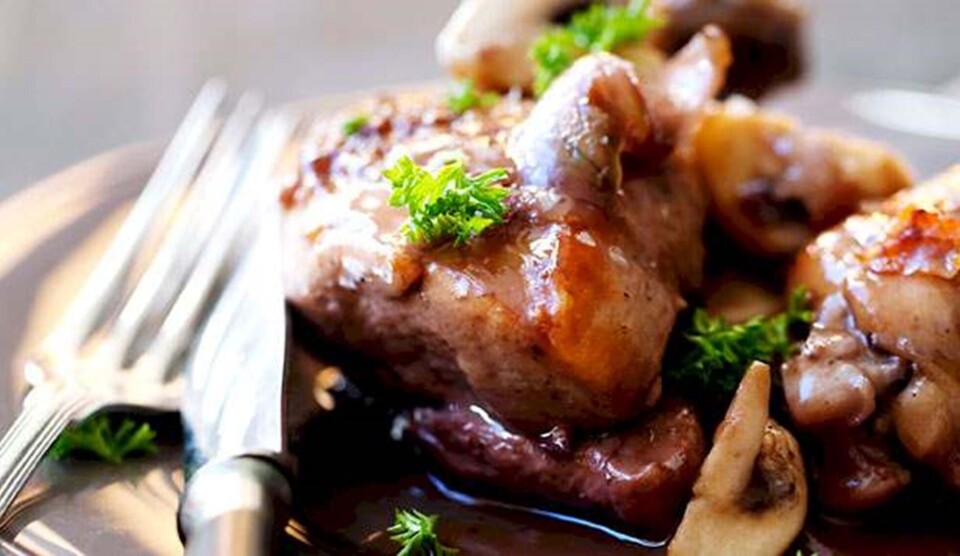 Opskrift på coq au vin