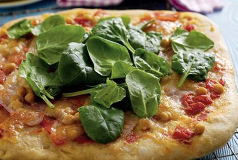 Pizza med kikærter
