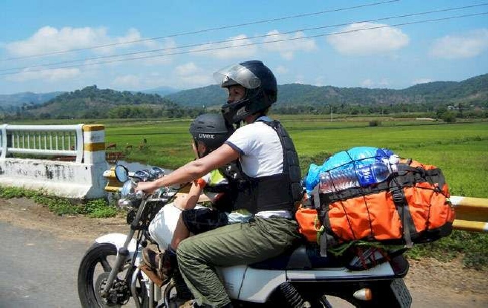 Motorcykelferie: Far, mor & børn i Vietnam