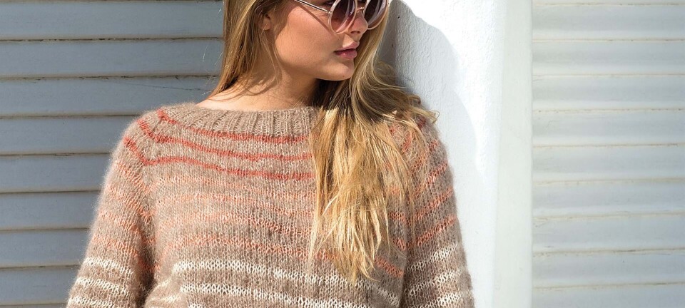 Strik selv: Stribet bluse fra str. M - XXXL