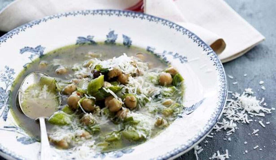 Opskrift på porrekikærtesuppe med parmesan