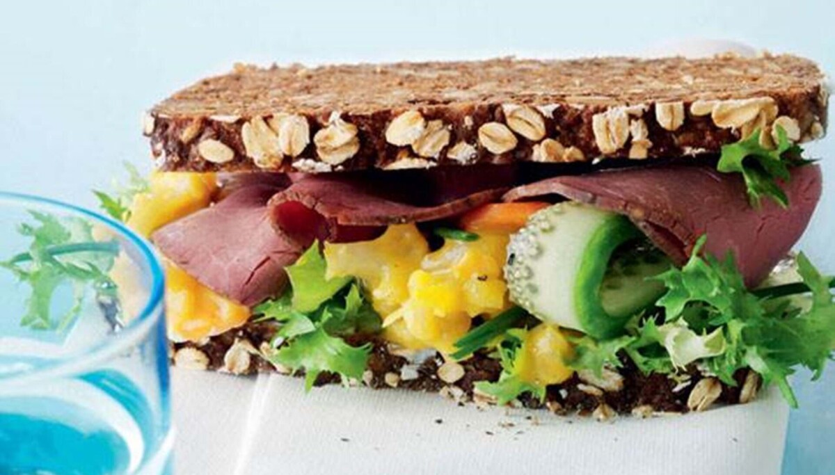 Roastbeef-rugbrødssandwich - fit living