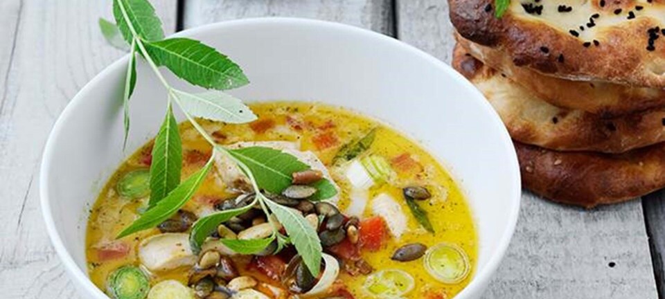 Nem & sund suppe med kylling & karry