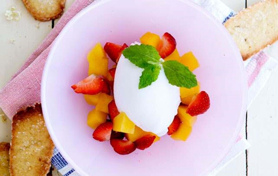 Hyldeblomstsorbet