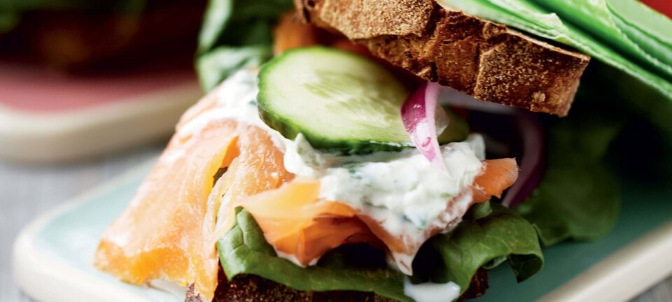 Laksesandwich med dilddressing