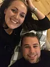 Katrine sammen med sin søde kæreste Jeppe  (Foto: Privat)