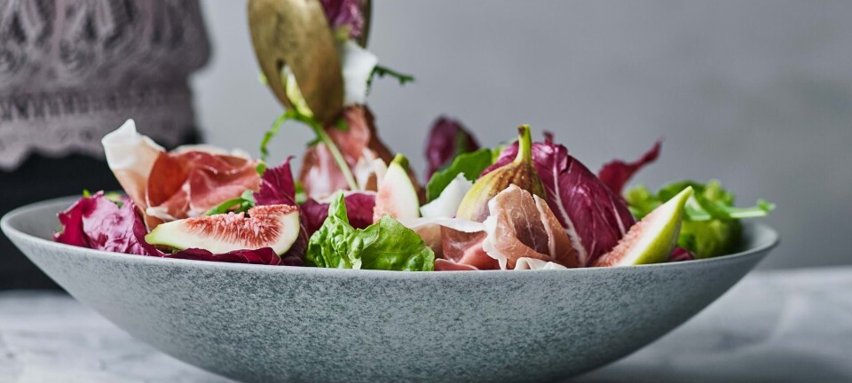 Salat med figner og parmaskinke