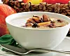 Cremet svampesuppe med pærer og ost