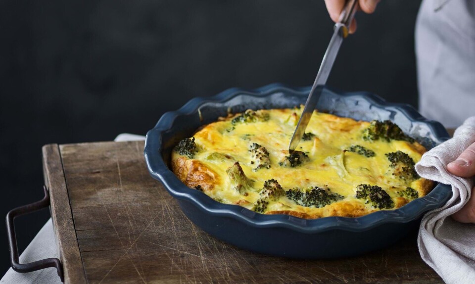 Broccolitærte uden bund