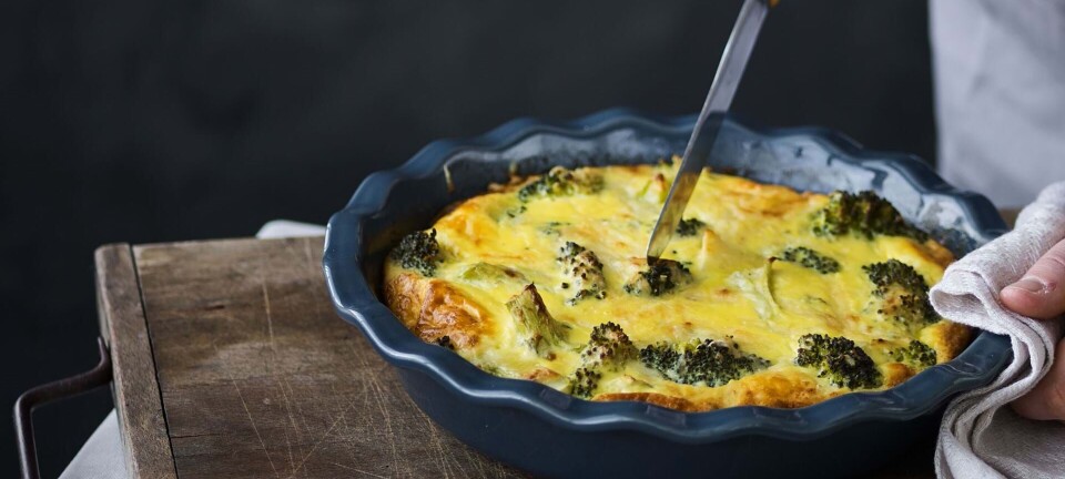 Broccolitærte uden bund