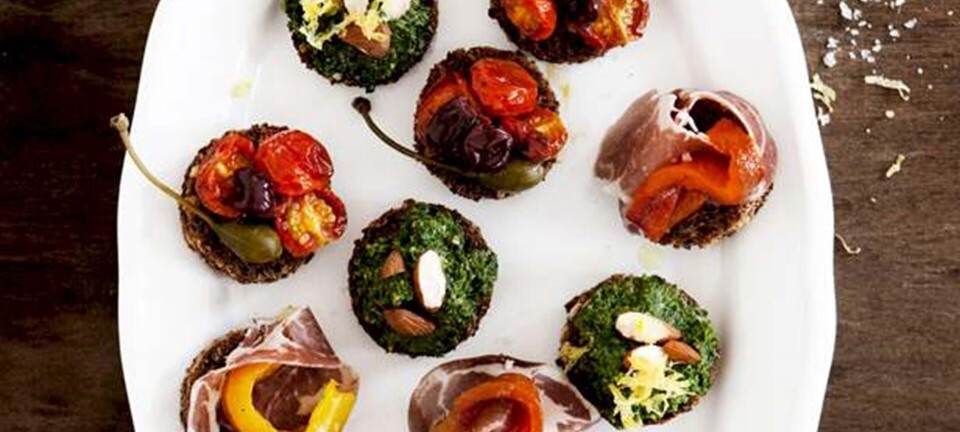 Bruschetta med groft rugbrød