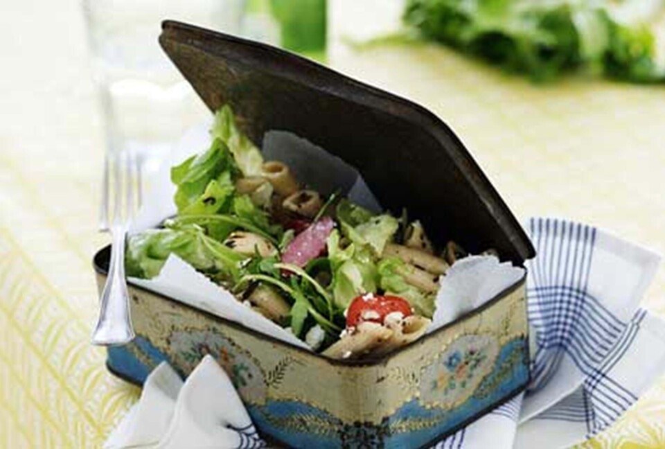 Mættende pastasalat