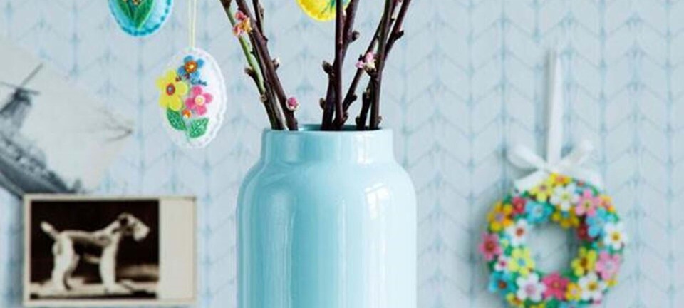 Hjemmelavet påskepynt i filt