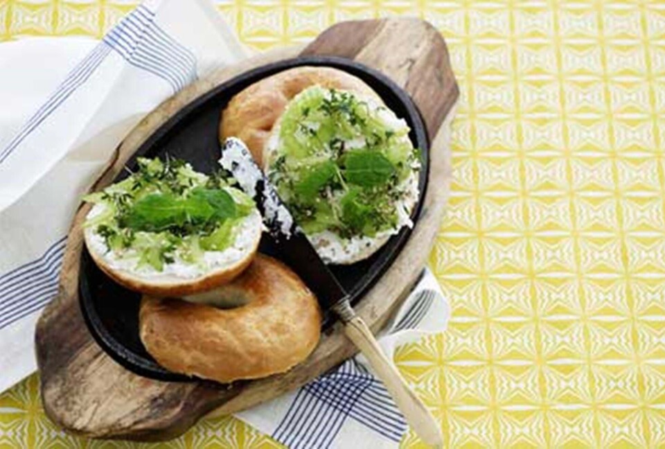 Bagel med flødeost