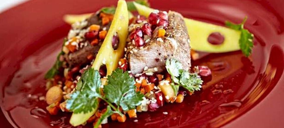 Dansk grisebasse med orientalske grøntsager