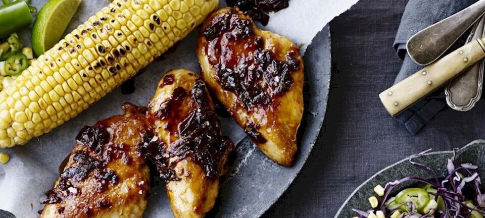 Hot kylling med grov guacamole