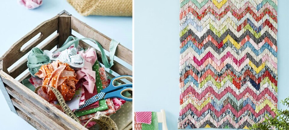 Flot broderet vægtæppe eller gulvløber