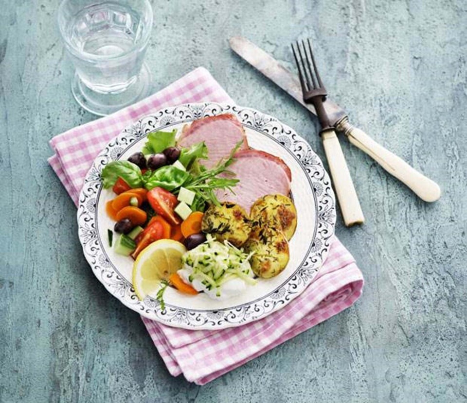 Hamburgerryg med tzatziki