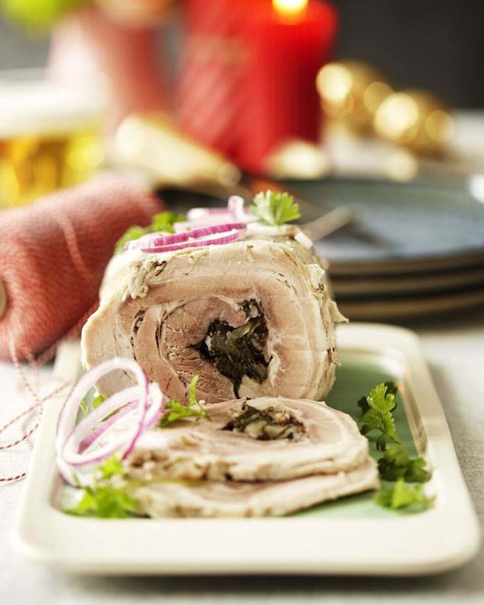 Peberrullepølse med persille