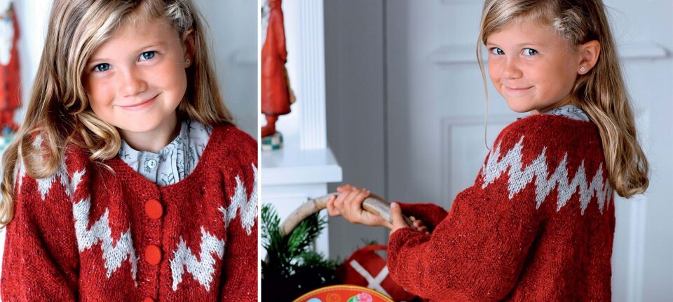 Flot pigetrøje med zigzag