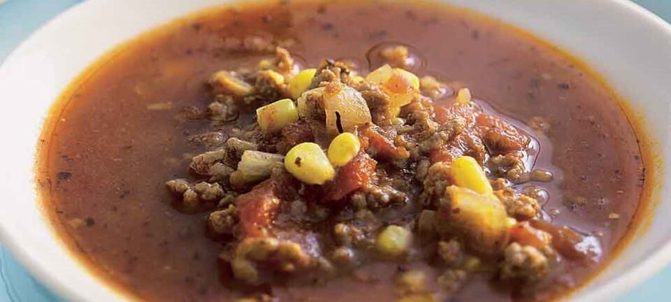 Nem mexicansk suppe med majs