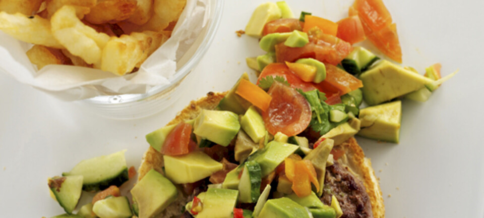 Burger med guacamole
