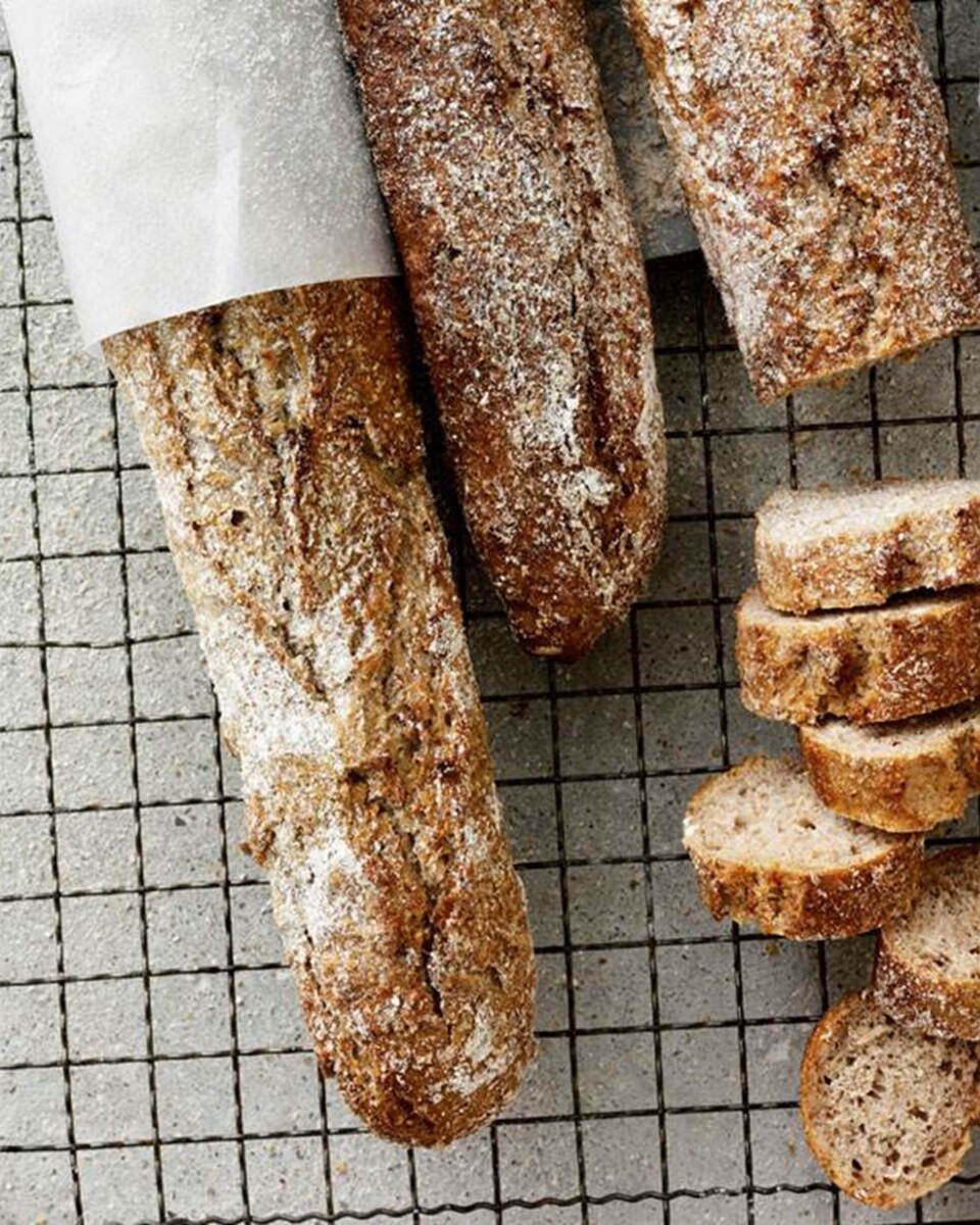 Rugbrødsbaguetter