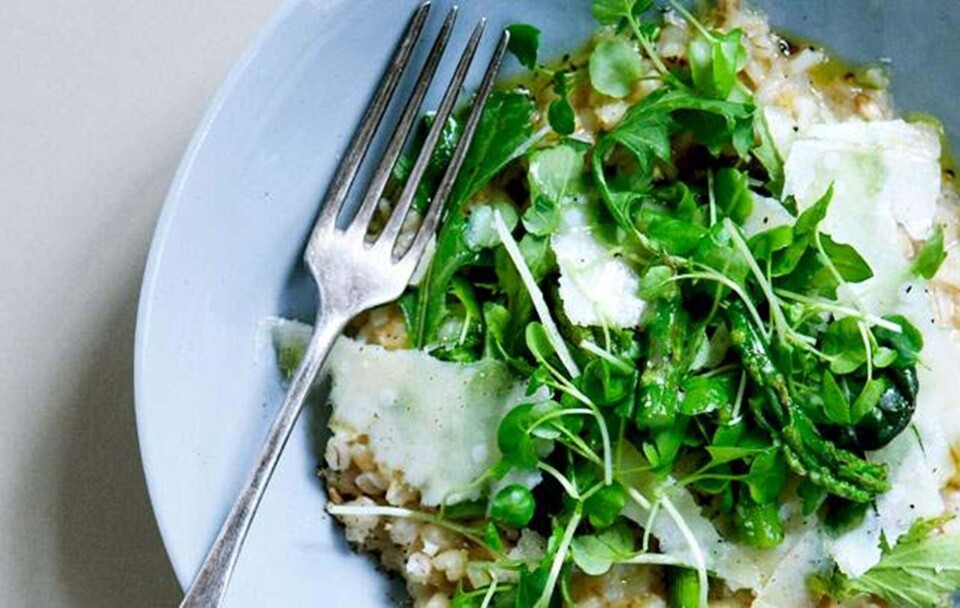 Opskrift på asparges-risotto