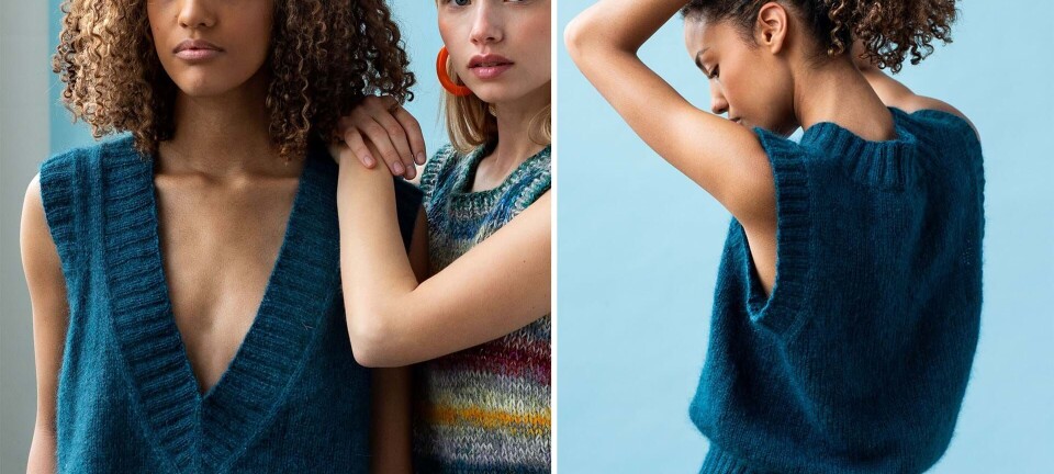 Strik selv: Vest med dyb V-hals