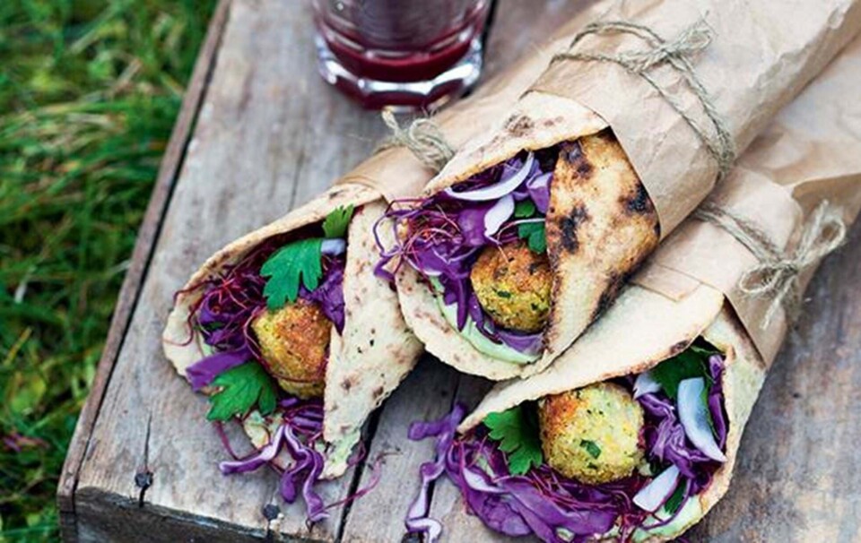 sunde wraps med falafler