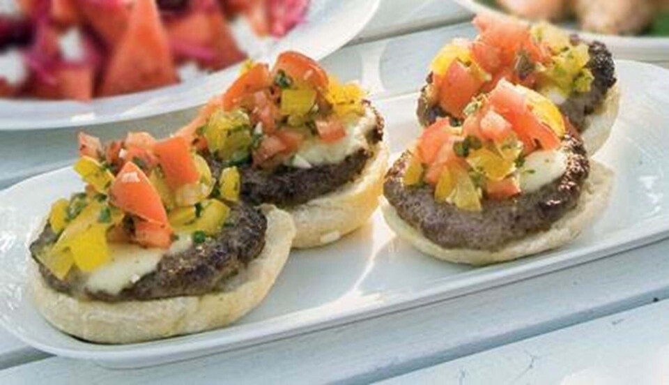 „Burger“ på bruschetta