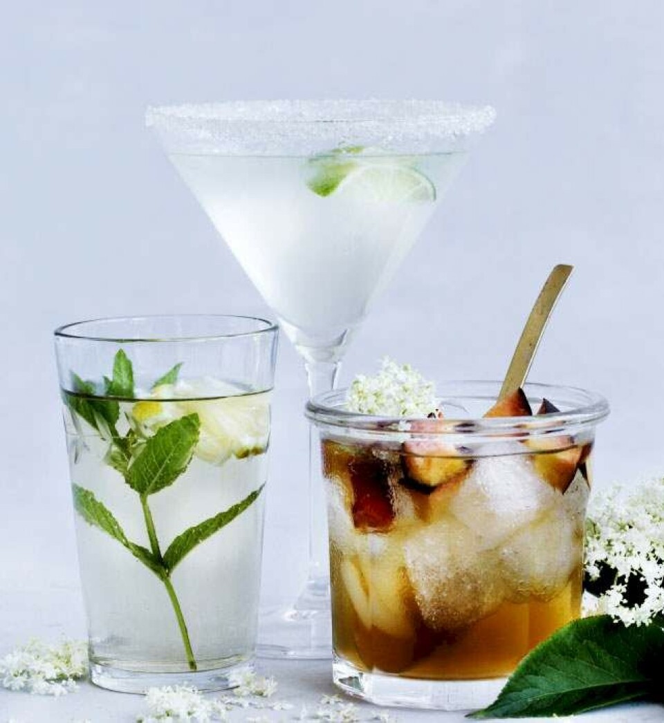 Skønne opskrifter med hyldeblomst: Saft, iste & margarita