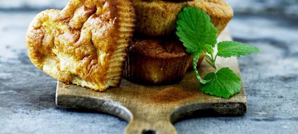 Æblemuffins med vaniljetopping