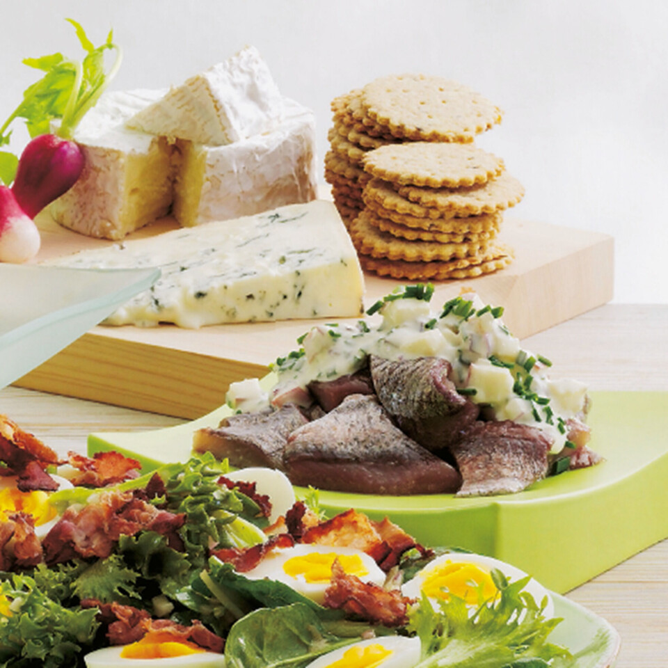 Kryddersild med æble-cremefraiche