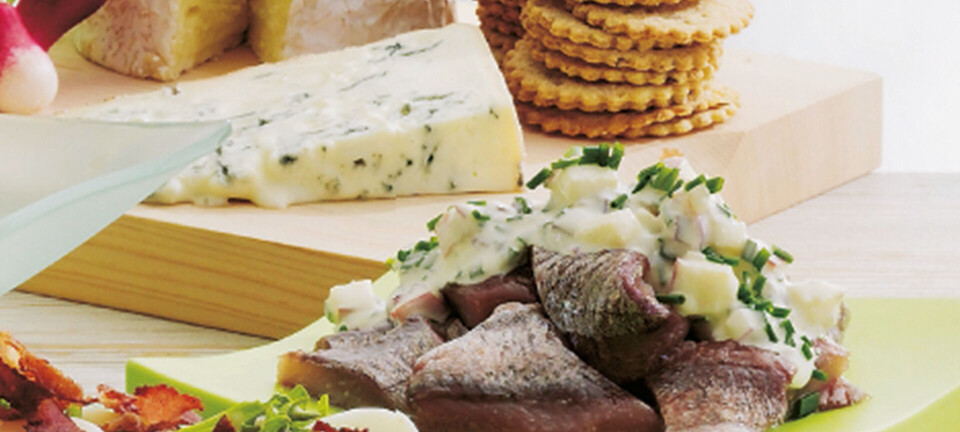 Kryddersild med æble-cremefraiche