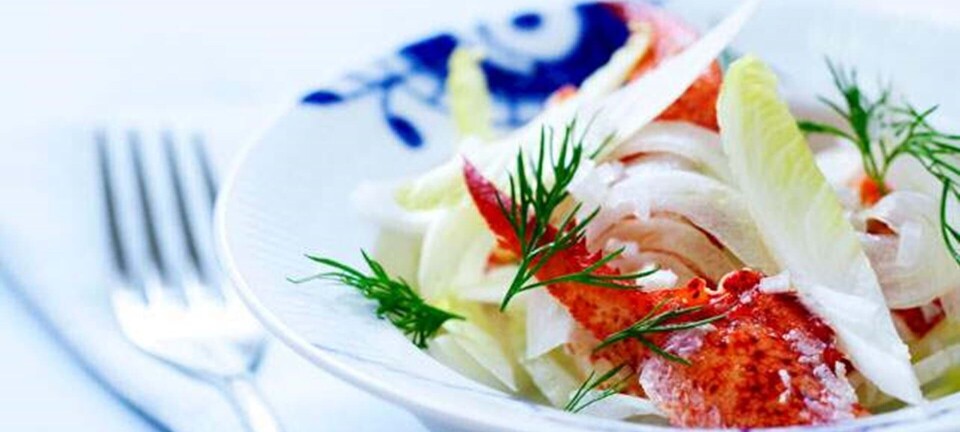 Hummersalat med sprødt grønt