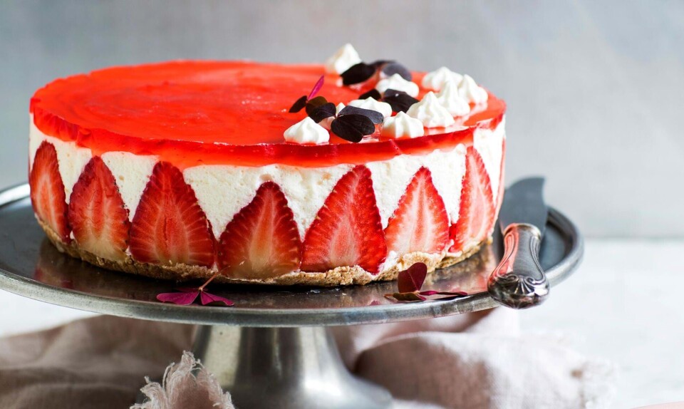 Cheesecake med jordbær