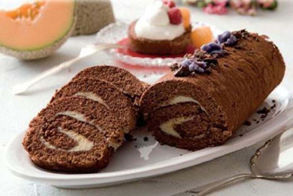 Lækker chokoladeroulade