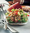 Grøn salat med perlespelt