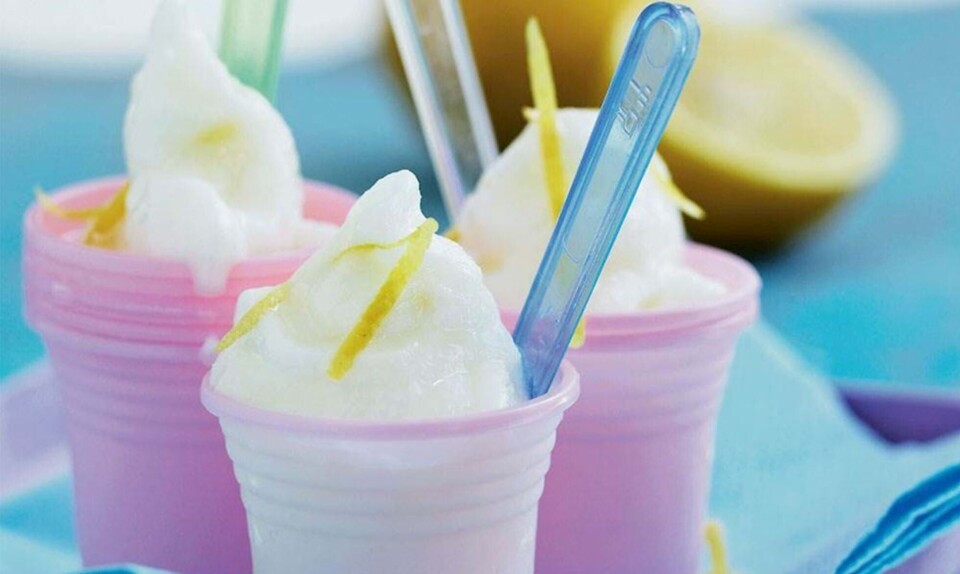 Frisk citronsorbet